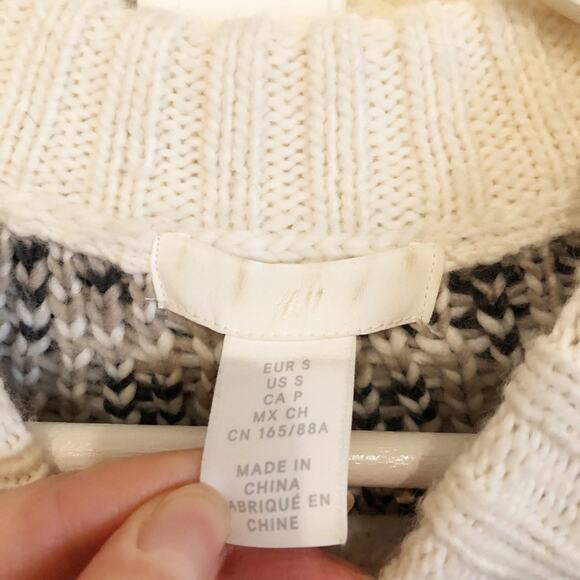H&M Fair Isles Chunky Oversized Knit Sweater - Picture 6 of 6